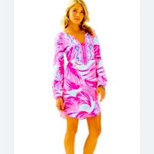 Lilly Pulitzer Gianna Tunic Dress in Oh My Guava EEEUC